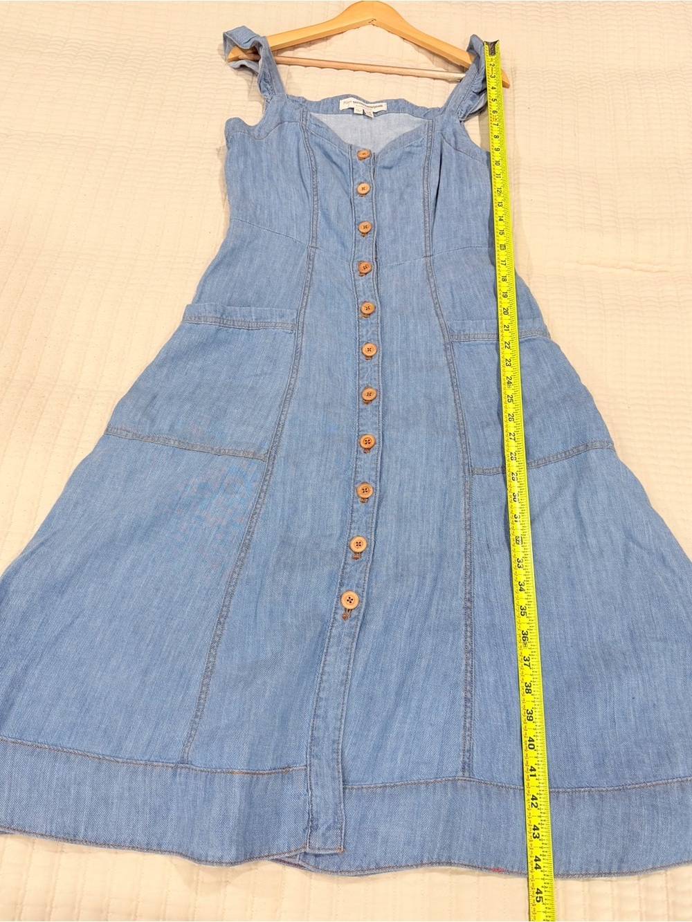 Pilcro Light Blue Denim Button-Front Midi Dress - Picture 5 of 9